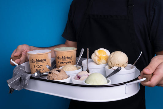 ice cream scoops and flavors at via lactea