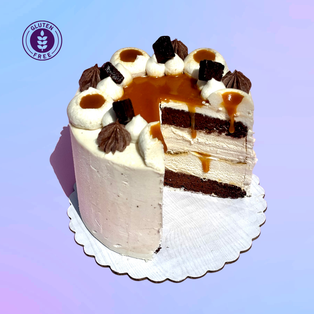 CARAMEL BROWNIE BABY BLISS CAKE (Gluten-Free)